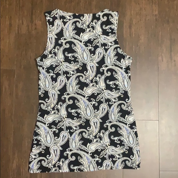 WHBM Paisley Ruffle Neck Tank - Picture 6 of 8